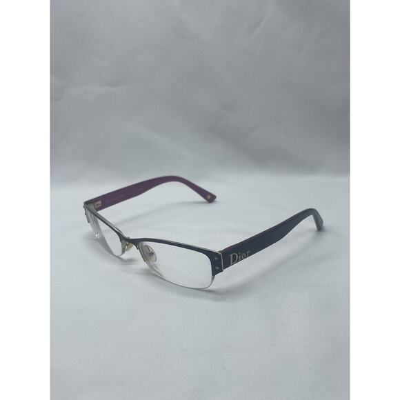 CHRISTIAN DIOR ITALY CD3748 Q43 140 Plum Half Rimless Eyeglasses Frame - Picture 1 of 13